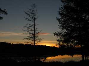 "Sunset over Twin Pond"
