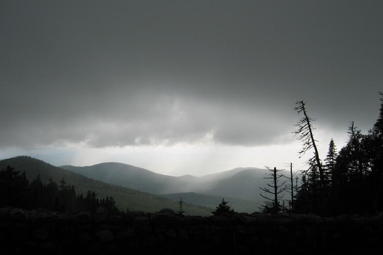 Rainstorm in the valley -- from Whiteface mountain photo
